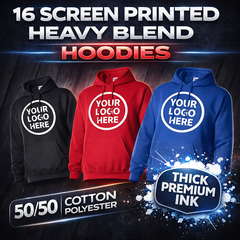 Screen Printed Hoodies - With Your Logo