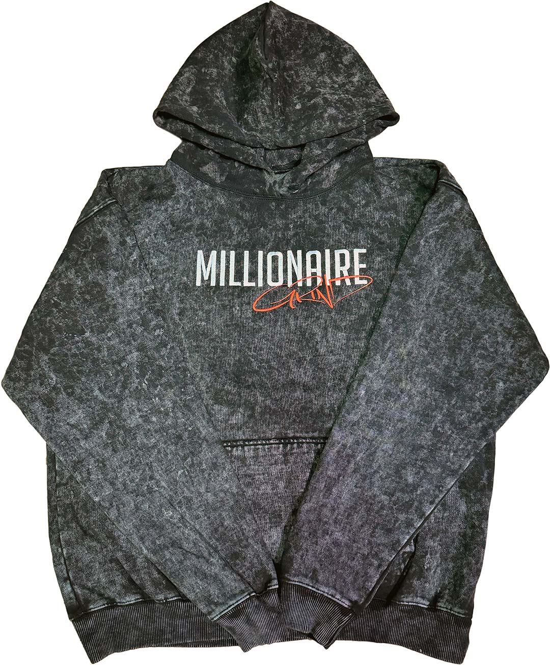 Millionaire Grind - Super Heavyweight Acid Wash Stacked Jogger Set - (Black)