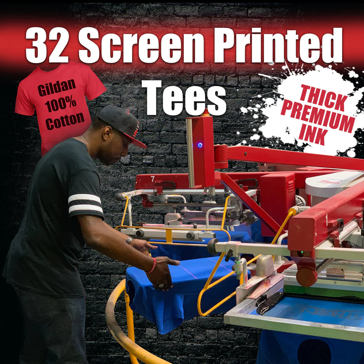 32 Screen Printed T-Shirts