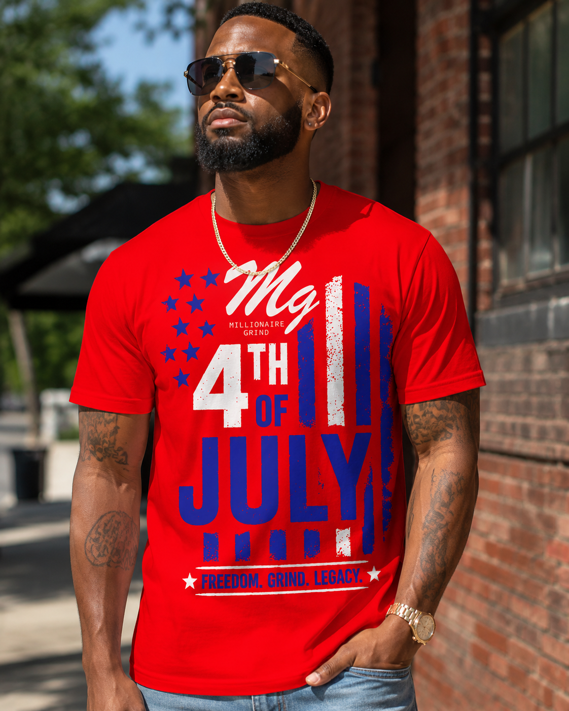 Millionaire Grind - 4th Of July T Shirt