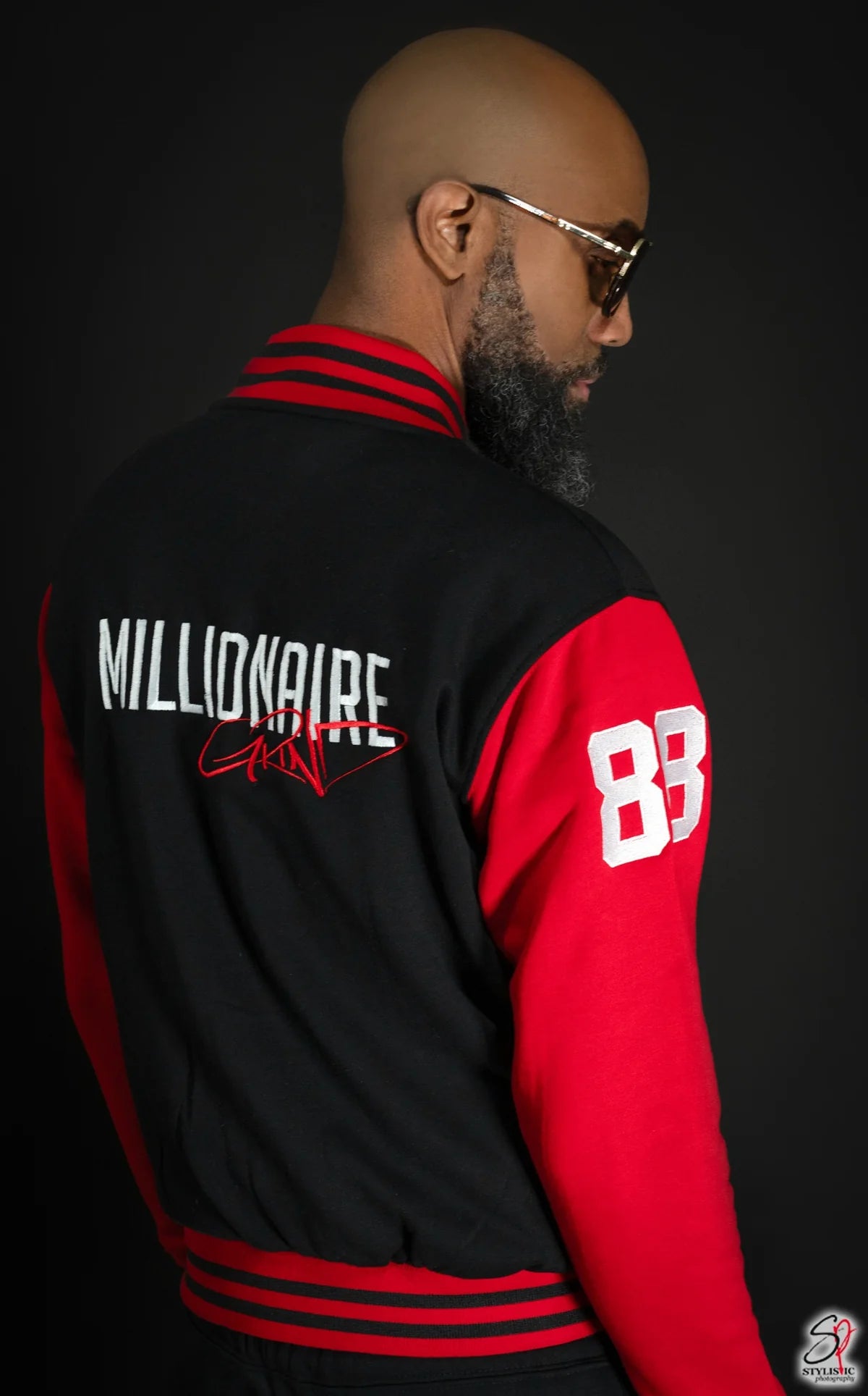 Millionaire Grind - Embroidered Cotton Varsity Jogger Set