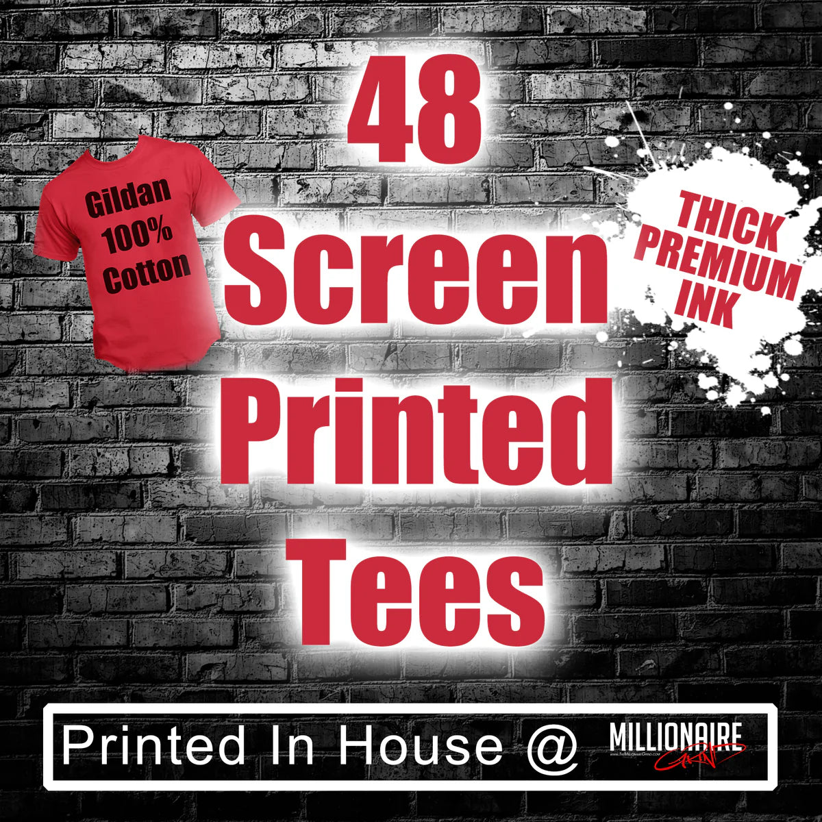 48 Screen Printed T-Shirts