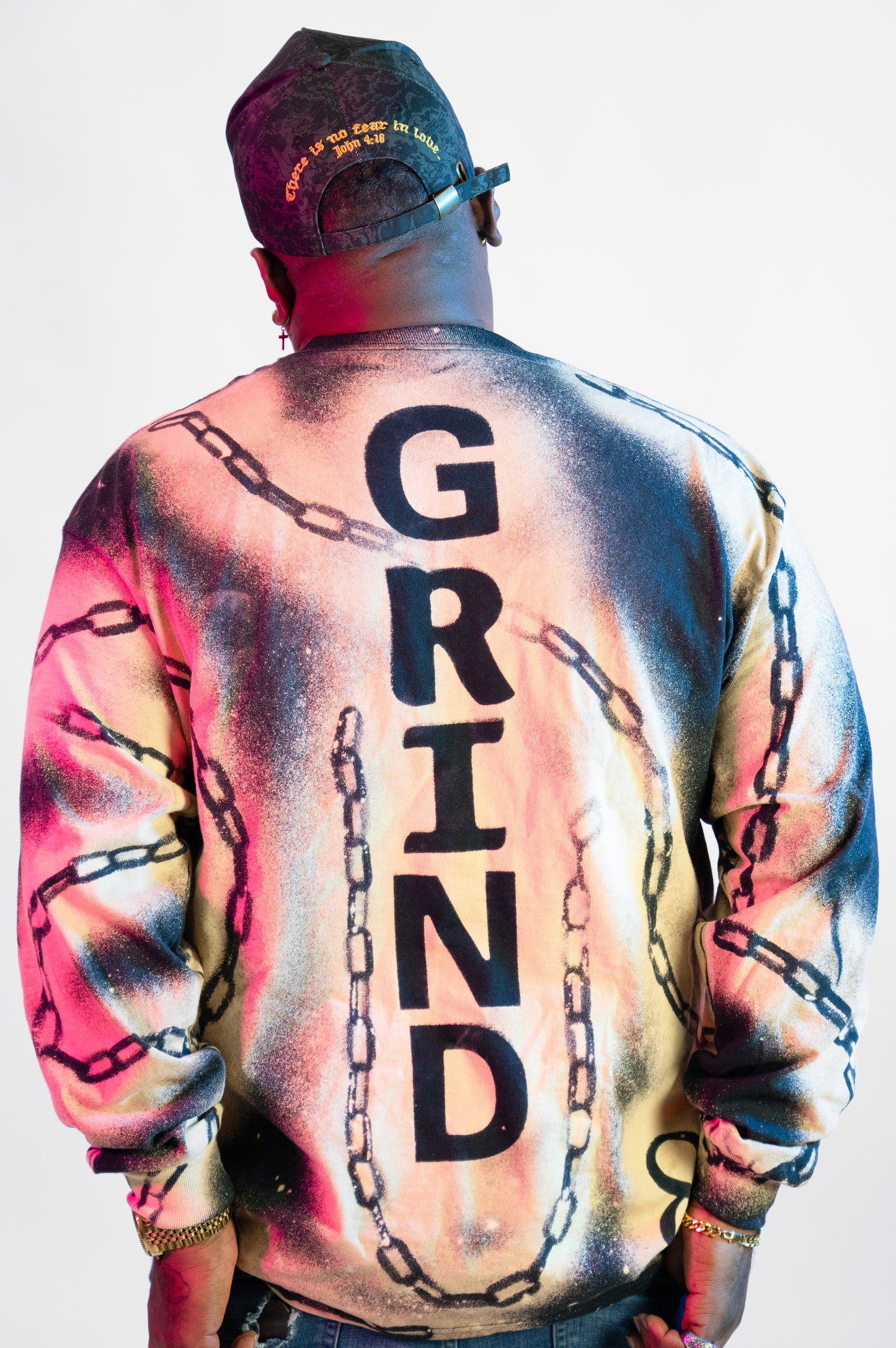 Millionaire Grind - Long Sleeve Chained T Shirt