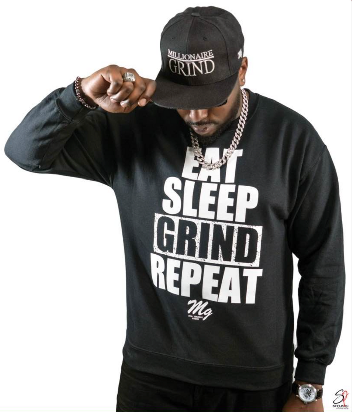 Eat Sleep Grind Repeat - Crew Neck Sweatshirt