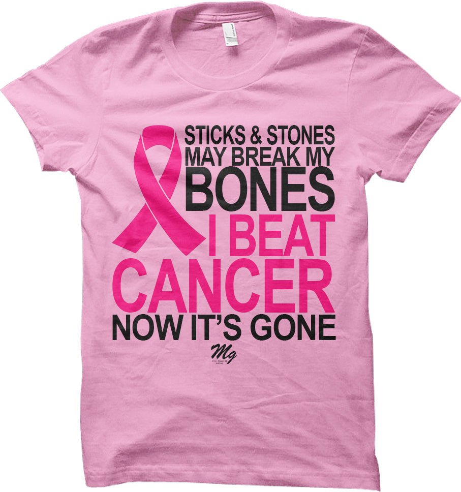 Millionaire Grind - Sticks & Stones Breast Cancer Awareness T Shirt